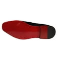 thumbnail image 7 of Men's La Milano Black Scorpio Velour Embroidered Loafers Dress Shoes 7051, 7 of 7