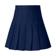 thumbnail image 3 of Womens Skirts Girls Solid Color Pleated Skirt Basic Skirt Aline Design Skirt Workwear, 3 of 3