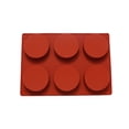 thumbnail image 4 of Paquete de 2 moldes Oreo de silicona, moldes redondos de silicona de 6 cavidades para hornear, para cilindro, caramelo, gelatina, pastel, galletas tipo sándwich cubiertas de chocolate, 4 of 5