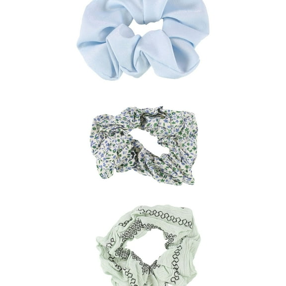 American Eagle Womens 3-Pack Hair Scrunchie, Blue