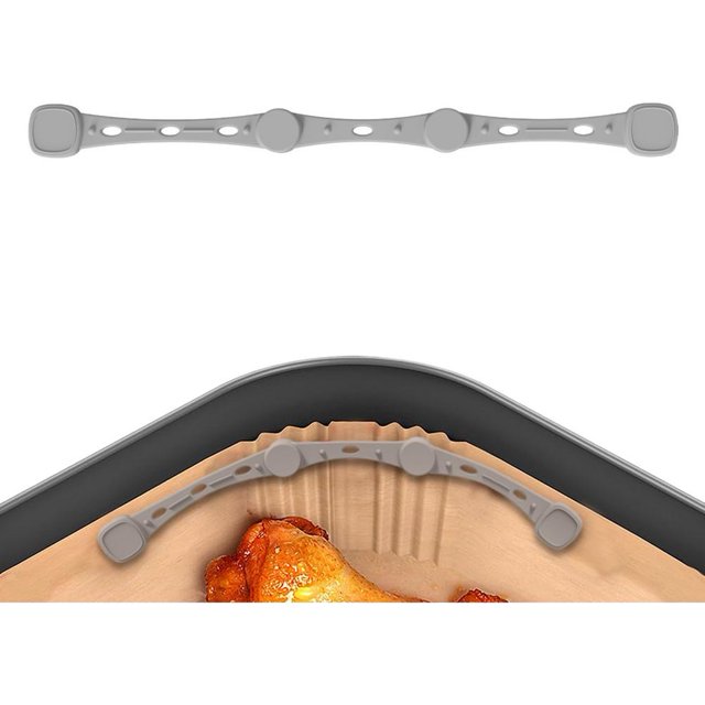 Air Fryer Silicone Magnet Clips, Silicone Buckles Magnetic Clips Heat-Resistant Airfryer Holder Accessories, Secure Parchment Liners, Prevent Paper Burning & Food Covering