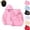 Pink, variant on Girls Hooded Sweatshirt Cute Bow Print Long Sleeve Pullover Hoodie Casual Loose Fit with Front Pocket for Spring Fall