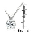 thumbnail image 2 of Sterling Silver 2ct Cubic Zirconia 8mm Round Solitaire Necklace, 2 of 2
