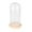 As Shown, variant on 9x15cm Glass Cloche Dome with Wood Base for Displaying Flowers and Collectibles