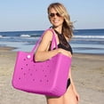 thumbnail image 1 of Bolsa de playa bolsa de almacenamiento bolso de Color sólido impermeable Eva agujero bolsa de almacenamiento grande, bolsa de mano al aire libre bolsas de viaje portátiles, 1 of 2