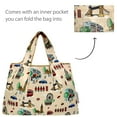 thumbnail image 5 of Wrapables Large & Small Foldable Tote Nylon Reusable Grocery Bags, Set of 2, Britain, 5 of 5