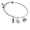 Coach, variant on Disc 1/2'' Initial - m - Daughter Heart Expandable Bangle Bracelet