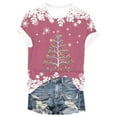 thumbnail image 5 of UngA Christmas Tee Shirts for Women Funny Christmas Drinking Tee for Ladies Graphic Christmas Womens Shirts (Pink,L), 5 of 6