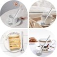 thumbnail image 5 of 4 Piezas Gato Cuchara de Acero Inoxidable Cubiertos, Juego de cucharas de postre, Cuchara De Café Pata De Gato, Para Postres, Helados, Entrantes, Postres, Café, 5 of 5