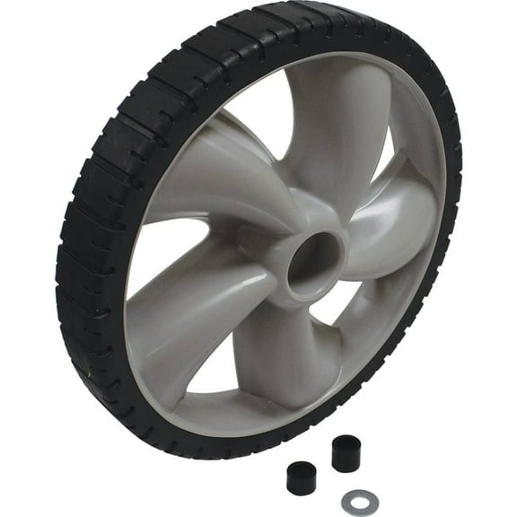 Stens Plastic Wheel 195-059 Includes 3/8" , 1/2", and 3/4" spacers. Includes washer, Bore Size 1/2