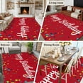 thumbnail image 6 of Rectangle Area Rug 5x8ft,Colorful Happy Birthday Washable Carpet Non-Slip Runner Accent Rugs Indoor Floor Mat for Bedroom Living Room Decor,Red, 6 of 9