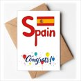 thumbnail image 1 of Spain National Flag Red Pattern Wedding Cards Congratulations Greeting Envelopes, 1 of 3