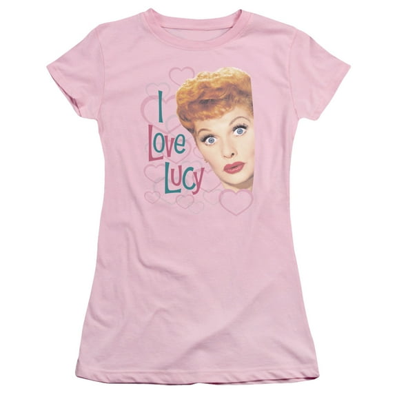 I Love Lucy Hollywood Open Hearts S/S Junior Women's T-Shirt Sheer Pink