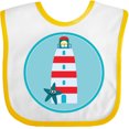 thumbnail image 3 of Inktastic Lighthouse Nautical Beach Boys or Girls Baby Bib, 3 of 4