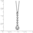 thumbnail image 2 of 6.7mm 925 Sterling Silver Rhodium Plated Polished Beads With 2 Inch Extension Necklace 16 Inch Pendant Necklace for Wome, 2 of 2