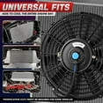 thumbnail image 4 of DNA Motoring 12 Inch Universal Slim Pull/Push Radiator Engine Bay Cooling Fan + Mounting Kit Black, 4 of 5