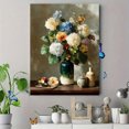 thumbnail image 4 of Beige Hydrangea Botanical Impressionist Canvas Living Room Modern Neutral Floral Wall Decor, 4 of 8
