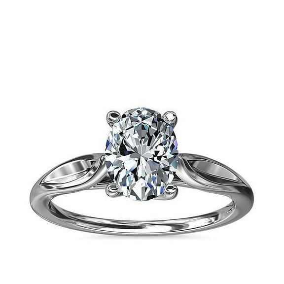 2.00 Carat Oval Cut Moissanite Wonderful Wedding Ring for Women in Solid 14K White Gold Size 7 by Diamond-Capitals