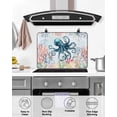 thumbnail image 4 of Large Induction Cooktop Protector Mat Coastal Nautical Octopus Stove Top Covers for Electric Stove, Oceans Corals Starfish Jellyfish Decorative Stove Burner Cover Mats, Glass Top Stove Cover, 4 of 7