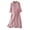 A-Pink, variant on Summer Dress for Women Plus Size Embroidered Cotton Linen with Mandarin Collar & 3/4 Sleeves Ethnic Boho Maxi Dress for Tea Ceremony