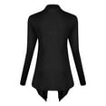 thumbnail image 4 of Womens Cardigan Drape Front Open Long Sleeve Irregular Hem Lightweight Outwear Coats, 4 of 4