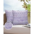 thumbnail image 6 of Pack of 2 Outdoor Pillow Covers, Ethnic Style Mandala Arrow Floral Pattern Waterproof Square Throw Pillowcase Cushion Decorative Pillow Covers for Couch Patio Tent, 20x20 in, 6 of 6