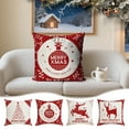 thumbnail image 2 of Luoshdecor 4Pcs Christmas Theme Pillow Cover, 18x18 in Winter Decorative Merry Christmas Home Throw Pillow Covers,Xmas Gift for Sofa, Bed,Decor, 2 of 9