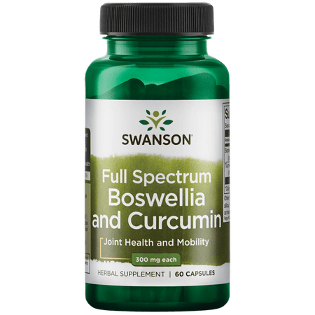 Swanson Full Spectrum Boswellia and Curcumin 60 (Best Boswellia For Cancer)
