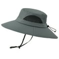 thumbnail image 1 of Sombrero para el sol impermeable de secado rápido para montañismo al aire libre, sombrero de pescador con protección solar, sombrero de verano para hombre, sombrero parasol de ala grande, 1 of 5