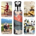 thumbnail image 7 of Yayeee 33oz Insulated Water Bottle Double Wall Stainless Steel with Flip Straw Lid, Mountains at Dawn, 7 of 7