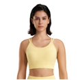 thumbnail image 2 of Women's Sports Bra Sports Fitness Bra Yoga Running Bra Dry Wicking Bra Bras for Women No Underwire Yellow M, 2 of 8