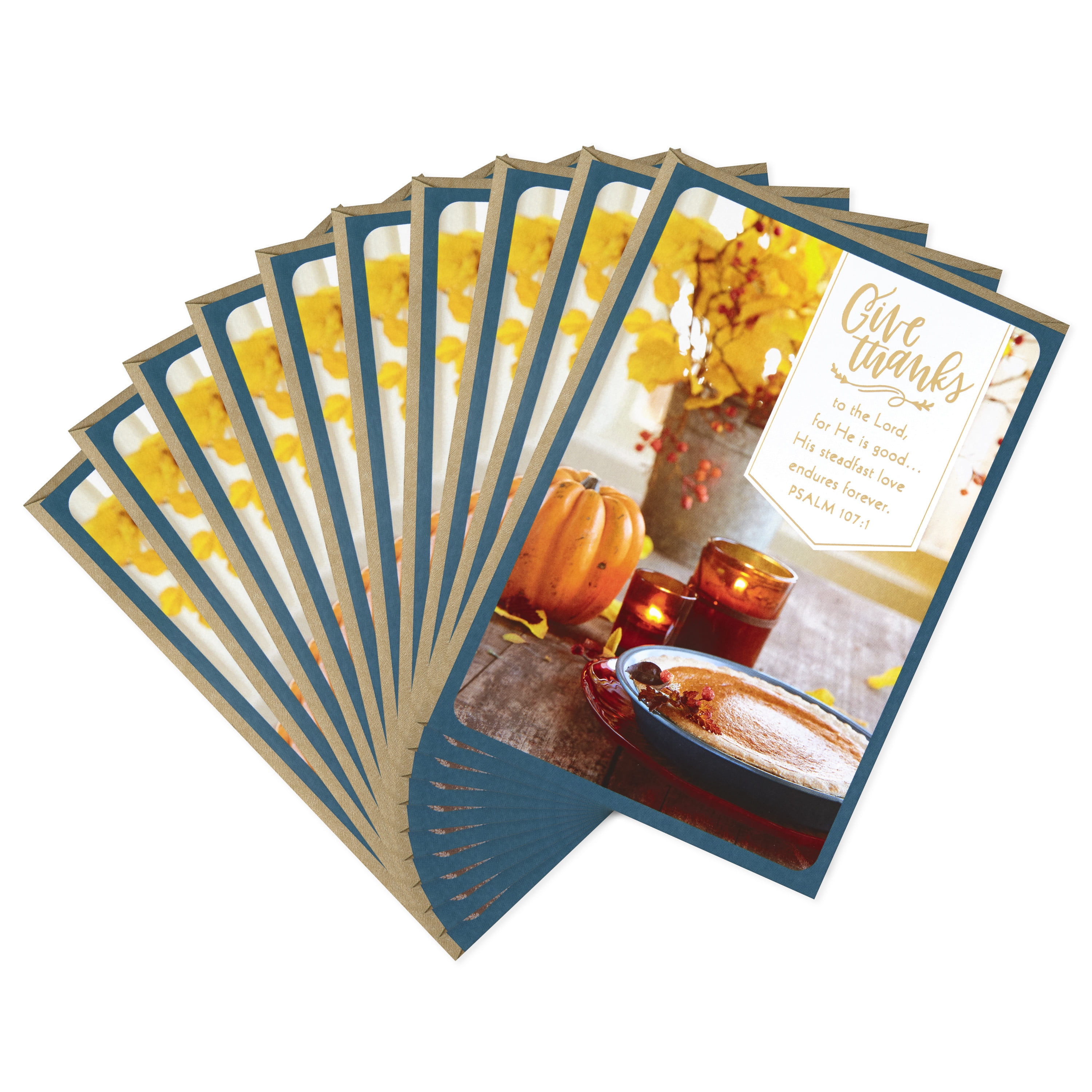 NEW! Hallmark Thanksgiving Card & Envelope 4-pack 