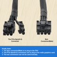 thumbnail image 4 of Cable de alimentación YSIUENG de 8 pines a 6+2 pines de 65 cm para Corsair y Thermaltake, 4 of 7