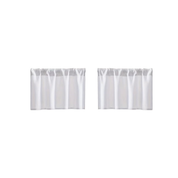 Leodye 2PCS Double-sided Matte Half Curtain, Waterproof Sunshade Pole Hanging Design, Decorative Door Curtain for Kitchen Sink Cabinet -16*34in