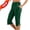 Z-Army Green(Without Drawstring Waist), variant on Bloomae Capri Pants for Women Summer Lightweight Button Split Hem Cropped Trousers Workout Loose Stretch Yoga Petite Pants with Pockets