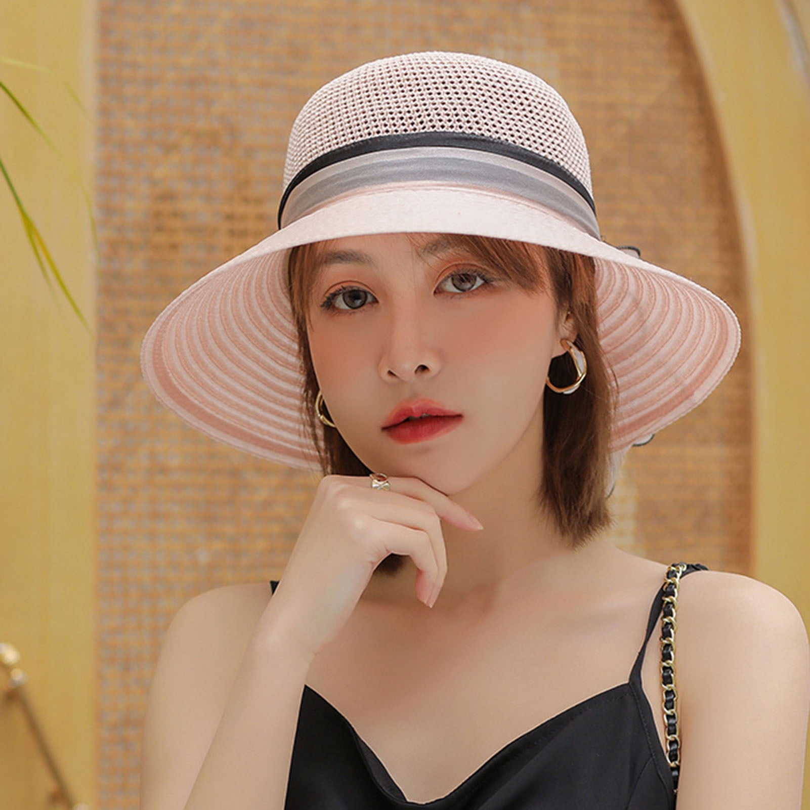 7361 Derby Hat Church Tea Party Wedding Cloche Bowler Bucket Hats White 0802a2c7-b93c-41c3-9a0a-  main image 3