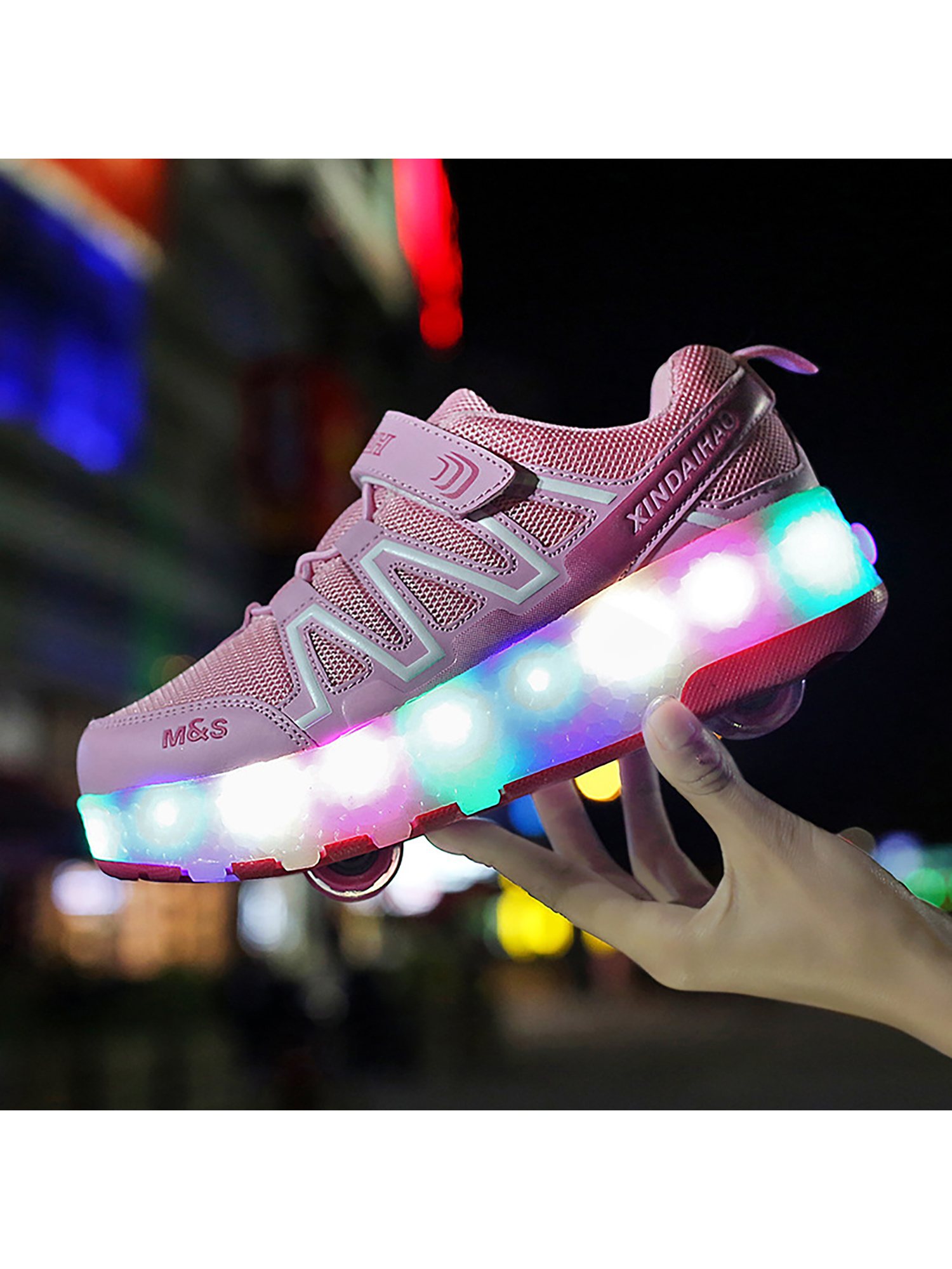 Buy Ymiytan LED Double Wheelys Boys / Girls Heely Shoes Skates Light Up