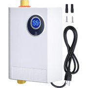 DICEEVIL Electric Tankless Water Heater, 110V 3000W Compact Water Heater Under Sink for Kitchen rv Shower Sink Small, Conveniently Convertible Between Fahrenheit and Celsius