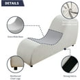 thumbnail image 4 of ijuicy S Curved Yoga Chair for Adults, Velvet Chaise Lounge Indoor for Yoga, Ergonomic Tantric Chair, Modern Yoga Chaise Lounge for Stretching, Relaxation,Exercise, 60D x 18W x 27H Inch-Beige, 4 of 16
