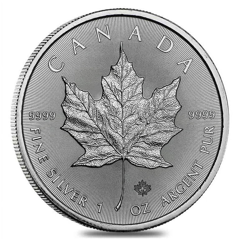 Royal Canadian Mint Silver Canadian Maple Leaf 25 x 1 oz BU Coin