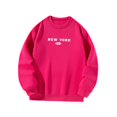 thumbnail image 3 of Sudadera para Mujer Jersey Trajes Casuales Disfraces Rojos Rosas Tops Sudadera con Cuello Redondo para Desplazamientos Uso Diario Compras , l L, 3 of 8