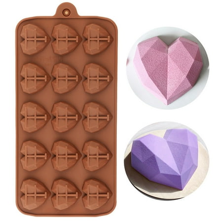 

15 Cavities Mini Heart Chocolate Mold Silicone Candy Molds Gummy Jelly Mould