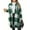 Green, variant on Womens Plus Size Flannel Plaid Cardigan Long Sleeve Lapel Button Long Jacket Coats Fall Fashion Clothes New Womens Jackets Casual Plus Size Pinky S