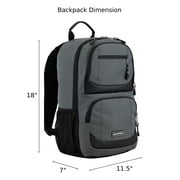 Eastsport Unisex Commuter Tech Backpack, Charcoal