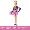 thumbnail image 4 of Barbie Careers Playset, Gymnastics Set with Blonde Gymnast Fashion Doll, C-Clip for Flipping Action, Balance Beam, Warm-Up Suit & Accessories, 4 of 4