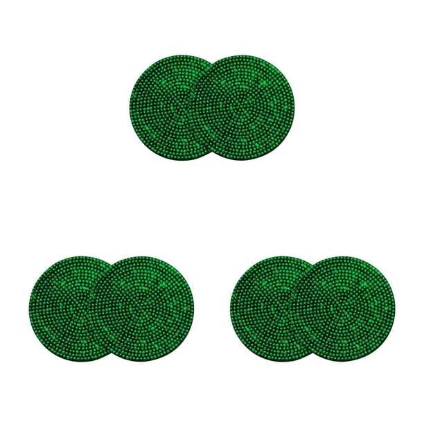 Scienceny Portavasos universal para coche Esteras de aislamiento térmico redondas Almohadillas de diamantes de imitación antideslizantes Type1 NO1