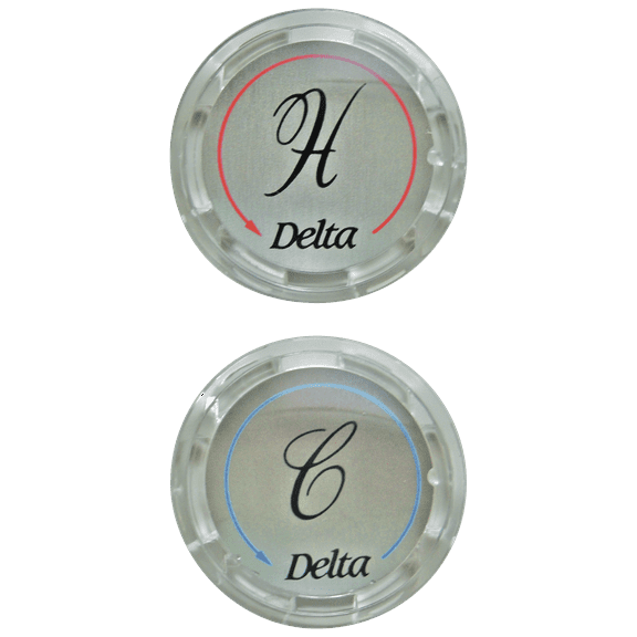 Delta Button Set - Hot / Cold - Clear