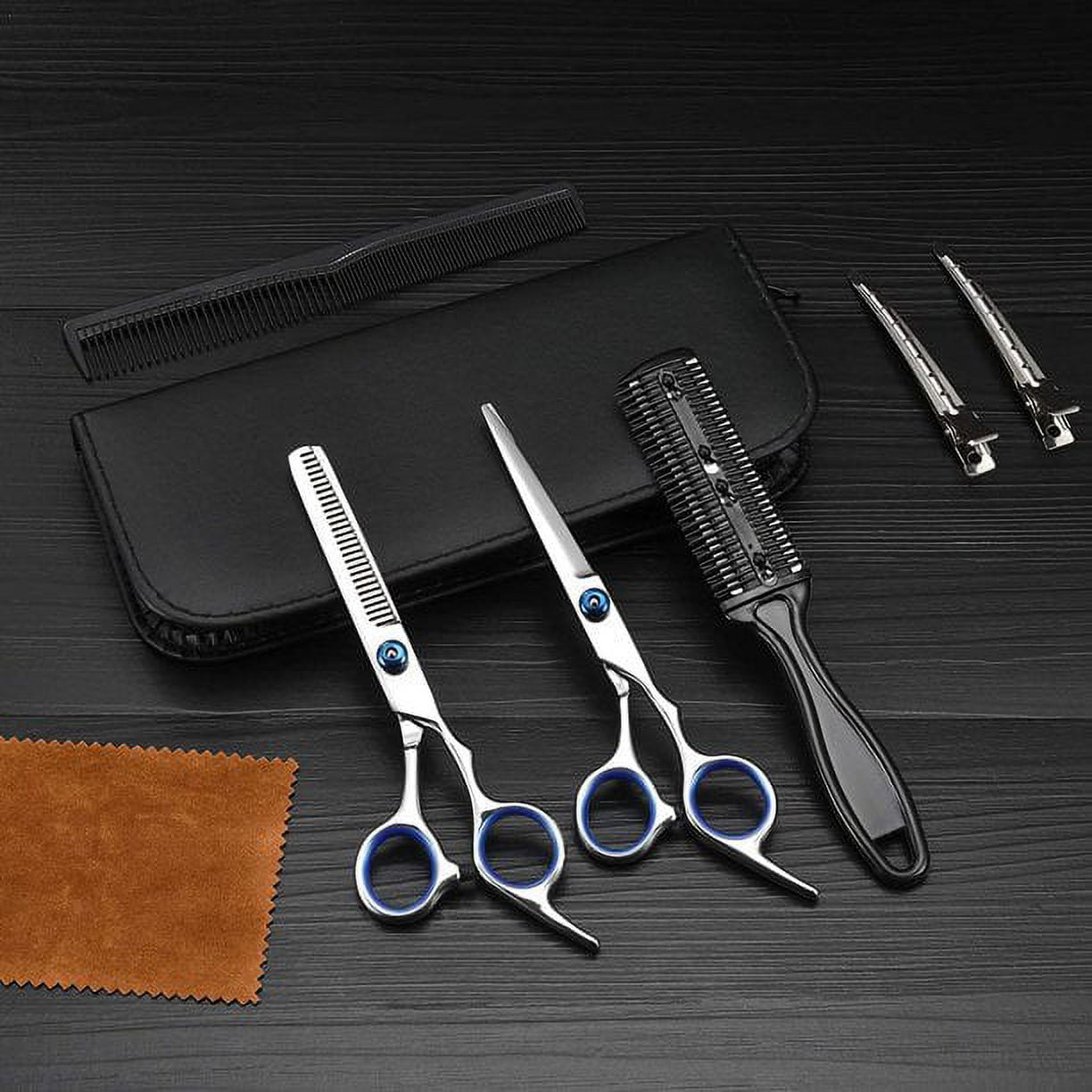 Professional Hair Cutting Scissors Kit, Hair Scissors, Thinning Shears, Comb, Hairdressing Shears Set for Barber, Salon, Home, 6.7 inch