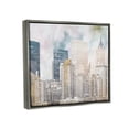 thumbnail image 3 of Stupell Industries Layered Pastel Cityscape Buildings City Skyline Architecture Graphic Art Luster Gray Floating Framed Canvas Print Wall Art, Design by Marcus Prime, 3 of 6