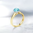 thumbnail image 4 of Gem Stone King 1.20 Ct Round Swiss Blue Topaz 10K Yellow and White Gold Ring Ring (Size 7), 4 of 4